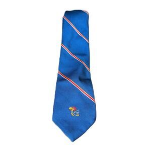 Vintage Prince Consort Tie KU Jayhawks Kansas Union Bookstore 3-1/4" x 56-1/2"